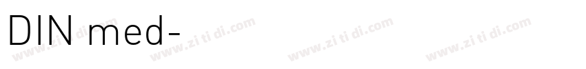 DIN med字体转换